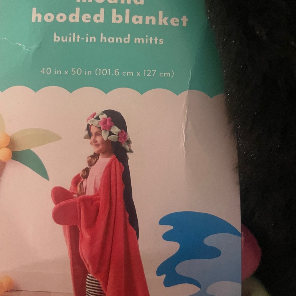 Disney Moana Hooded Blanket Pillowfort NWT Kids Robe/ Throw - Picture 6 of 14
